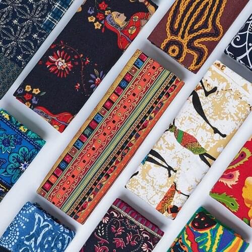 Cotton Linen Printed Fabric Drape Non-fading Beautiful Colors Clothing Dresses Tablecloths Curtains Household Goods Fabrics