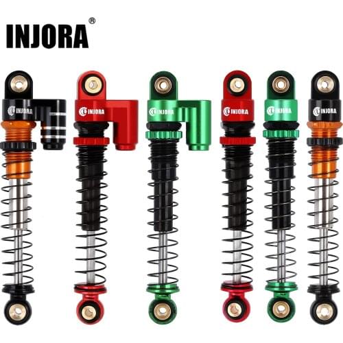 INJORA 43MM Aluminum Threaded Tele Shock Absorber Damper for 1/24 RC Crawler Car Axial SCX24 AXI90081 Deadbolt Micro Crawler