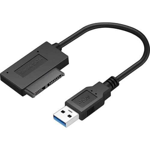 USB3.0 to Mini Sata II 7+6 13Pin Adapter Converter Cable for Laptop CD/DVD ROM Slimline Drive USB 3.0 SATA Hard Drive Cable