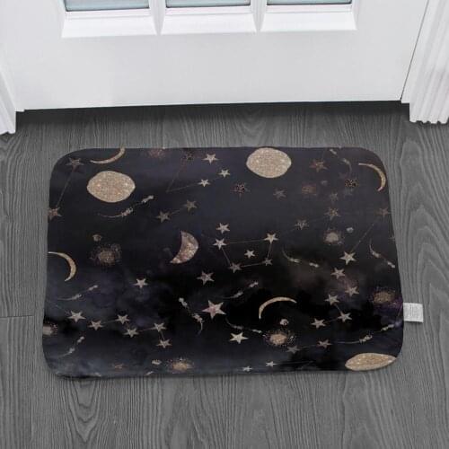 Flannel door mat, used for entrance door non-slip mat, used for corridor kitchen carpet, soft bedroom carpet, bedside matLZE32