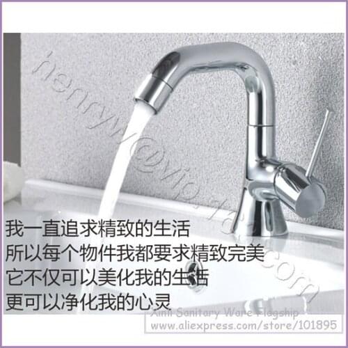 L16579 - Luxury Deck Mounted Chrome finish Brass Material Wash Basin Tap