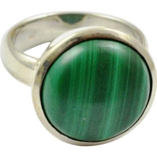 Lovegem Genuine Malachite 925 Sterling Silver,Size :5.75, AR3376