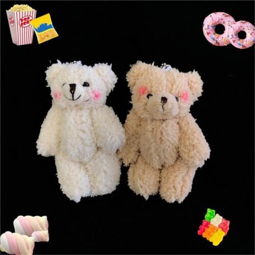 Mini Joint Bear Stuffed Plush Toys 4.5in Cute Tedy Bears Pendant