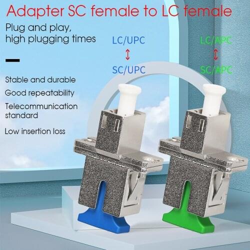 New HOT SELL Optical Fiber Connector LC-SC Singlemode APC MM Metal Adapter Flange Coupler For Optical Power Meter Special