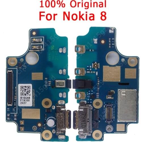 Original USB Charge Board For Nokia 8 Nokia8 Charging Port Flex Cable PCB Dock Connector Replacement Spare parts