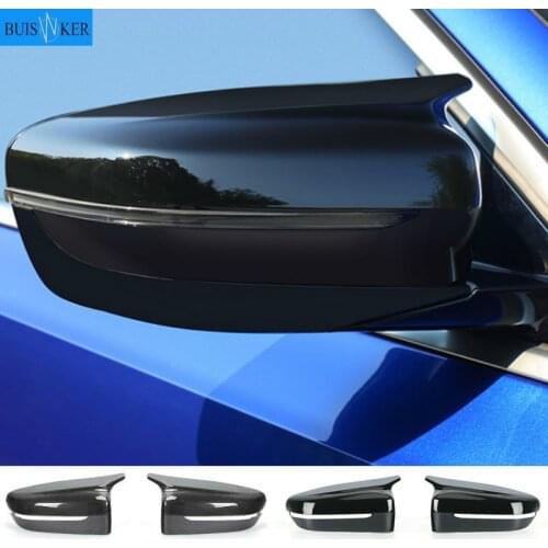 A Pair Carbon Fiber Car Rearview Mirror Cap Cover Trim For BMW 5 7 Series G30 G38 G11 G12 2017-2020 Car Styling Accessories