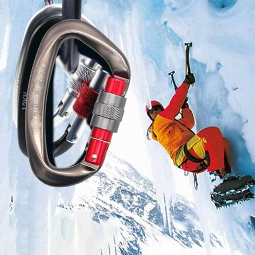Professional Carabiner D-Shaped 25KN Carbiner Key Hooks Climbing rescue Security Safety Master Lock Outdoor Protective Equipment