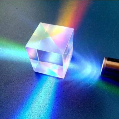 Drop shipping 20*20*20mm K9 X-Cube four side polished Prism Lens