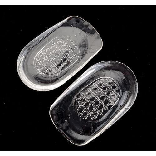 1 Pair Silicon Gel Insoles Back Pad Heel Cup for Calcaneal Pain Health Feet Care Support spur feet cushion silica pads