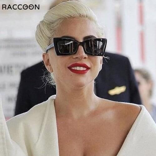 Fashion Super Star Lady Gaga Cat Eye Sunglasses Women Luxury Brand Designer Men Vintage Sun Glasses Y2K 90s Style Shades Eyewear