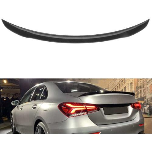 Glossy Black for A35 Style High Kick Trunk Lid Spoiler Wing Fit for Mercedes-Benz A-Class V177 4-Door 2019-2020 Auto accessories