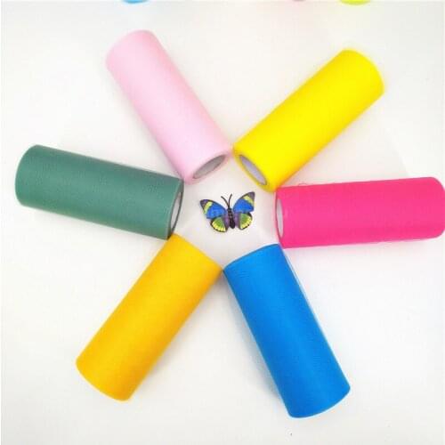 Tissue Tulle Spool Craft Wedding Decoration 22mX15cm Tulle Rolls Organza Sheer Gauze Element Table Decoration 5ZSH759