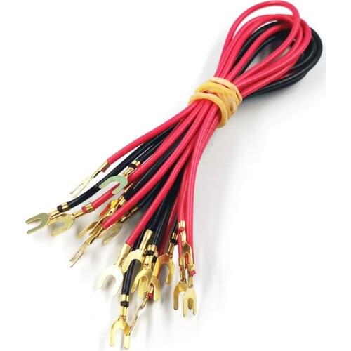 U Plug Electrical Wire 20cm Form The Harpoon Line 4.2 Fork Type Physical Electrical Instrument Circuit Experiment Class Line