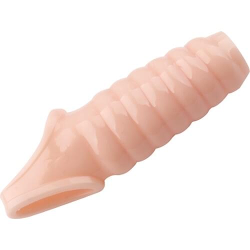 Reusable Penis Enlargement Rings Thick Thread Cock Sleeve Male Dick Extender Spike Silicone Delay Condoms Adult Sex Toys For Men