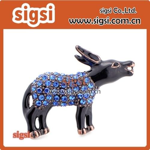 Vintage animal brooch bulk metal crystal rhinestone brooch