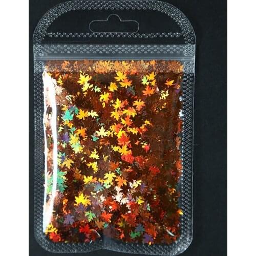 12 Colors Fall Holographic Leafs -Autumn Leafs -Shaped Glitter -Leaf Shapes -Maple Fall leaves - Fall Leaf - Holographic Shapes