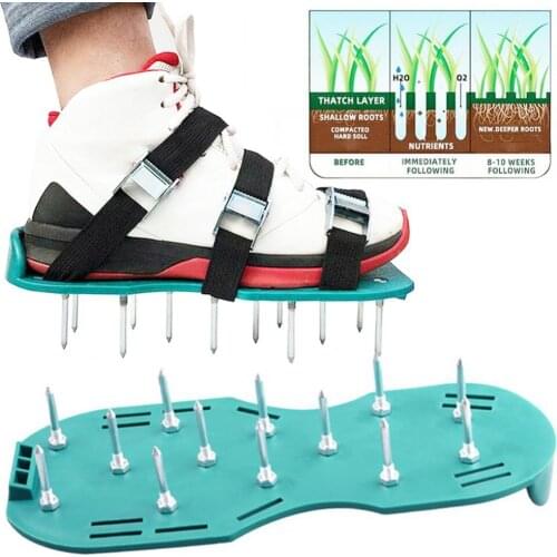 1 Pair Garden Lawn Aerator Loose Soil Nail Shoes Sandals Cultivator Yard Tool