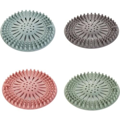 1Pcs Portable Kitchen Accessories Sink Filter Drain Strainer Hair Stopper Shower Drain Covers Silicone Bathroom Bathtub Supplies