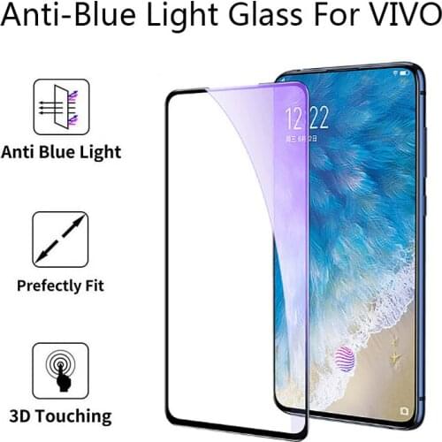 2Pcs Protective Anti Blue Purple Light Tempered Glass For VIVO iQOO Neo Pro Screen Protector For VIVO Z5X Z3X U1 U3X Front Film