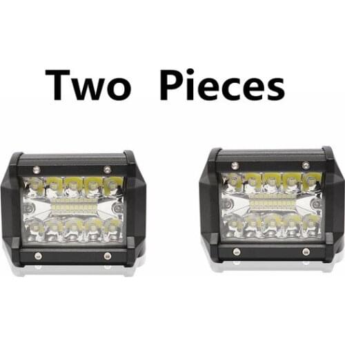 4 inch LED Work Light 60W Bar Bulb 12V 24V Spot Flood Lights for Trucks Led Fog Light Bar for Offroad Town Car ATV Boat SUV