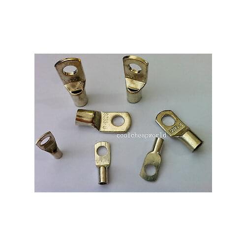50pcs Tinned Copper Cable lugs Battery Terminals SC 16-10 16mm 10mm Bolt Hole