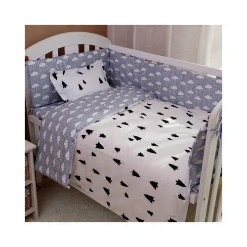 6/7PCS Kids baby bedding baby crib bedclothes cotton cot bedding kit de berço cot room dector 120*60/120*70cm