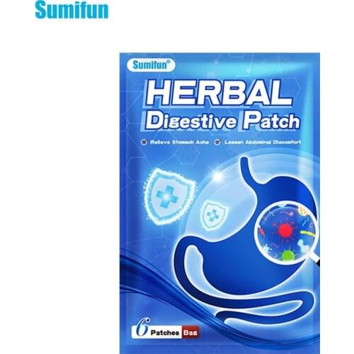 6pcs/bag Sumifun Herbal Stomach Pain Patch Gastrointestinal Medical Plaster For Kids Adult Diarrhea Dyspepsia Stickers K07501
