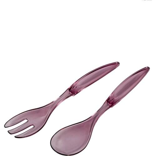Acrylic Damson Spoon-Fork
