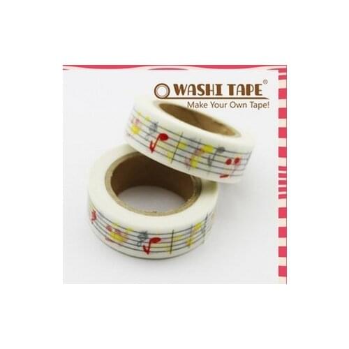 Free shipping Piano staff washi tape/15mm*10m washi tape/lovely lift washi paper tape