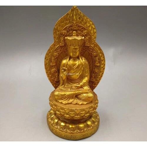 Bronze copper brass gold carved buddhism buddha ksitigarbha Bodhisattva statue