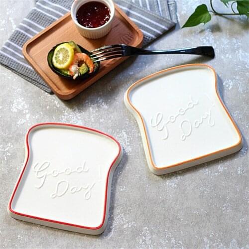 French ceramic plate breakfast bread plate sushi dessert cheese toast plate dish fruit bowl salad kitchen tableware