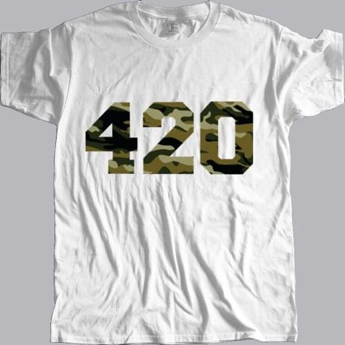 New t shirt black tops for men Camo 420 summer men great quality cotton t-shirt Demon fashion tee-shirt male summer tops