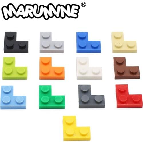 MARUMINE DIY Blocks 2x2 Corner Plate Brick Part Creator Toys MOC Piece Accessories 2420 Compatible Building Bricks for Kids