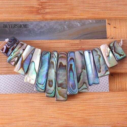 Fashion Jewelry Natural Blue New Zelanian Abalone Shell Pendant Beads Group 13Pcs K060