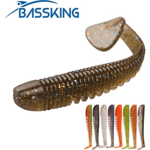 BASSKING 8pcs 85mm 4.8g Soft Bait Fishing Lure Silicone Baits Swimbait Iscas Artificial Para Pesca Peche Fishing Wobblers Leurre