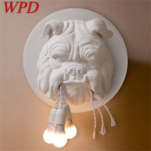 WPD Nordic Indoor Wall Lamps Fixture Modern LED Sconces Creative Dog Shape Novel For Home Foyer Corridor