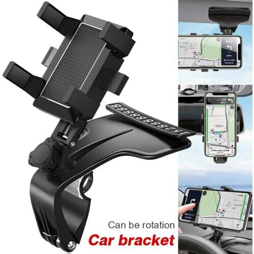 New Car Dashboard Clip Phone Bracket Portable 360 Degree Rotating Holder Fall Prevention Mobile Phone Stand Accessories For Car