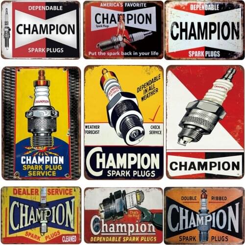 Spark plugs service tin sign vintage metal plate painting retro iron picture wall decoration for garage bar cafe gym car shop