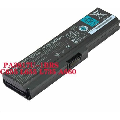 Genuine OEM PA3817U-1BRS Battery for Toshiba Satellite C655 L655 L735 A660 48Wh