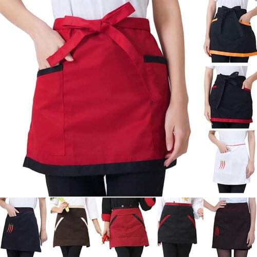 Striped Chili Design Aprons Kitchen Cooking Restaurant Bakery Half Aprons for Women Men Waist Aprons delantal cocina 10 Style