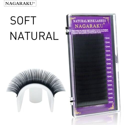 NAGARAKU16 lines High quality eyelash extensions faux mink individual eyelashes natural eyelashes fake false eyelashes All sizes