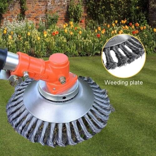 Steel Wire Grass Brush Trimmer Head Rounded Edge Trimmer Head Garden Brush Removal Grass Tray Plate Polishing Accessories