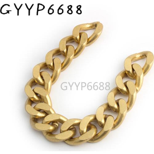 1-5 meters 7mm thick 26mm width Satin gold Heavy chain bag accessories Aluminum Diy bag chain