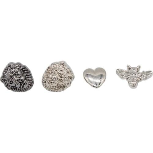 Plating Lion Head Bee Garment Rivet Cap Stud For Shoe Bag Hat Jeans Belt Leather Craft Chocker Diy Craft Wallet Trim Accessories