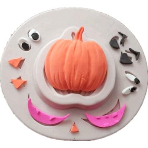 Halloween Pumpkin Fondant Silicone Molds For Baking Chocolate Molds Biscuits Cookies Mould Kitchen Cake Decoration Tools M1188