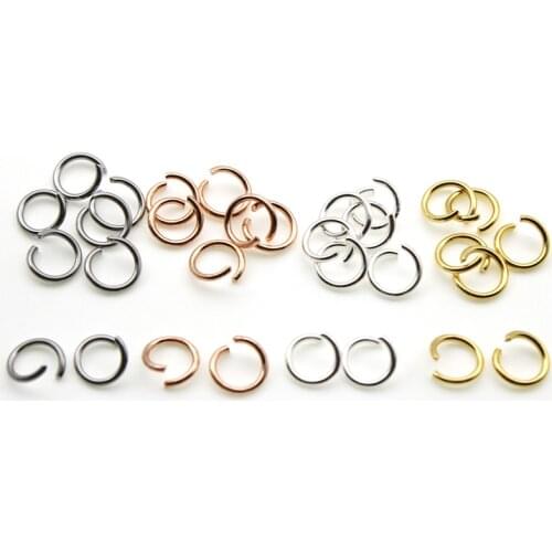 100pcs 0.8mm Thick Silver Stainless Steel Open Jump Rings&Split Rings Bracelet Chain Connectors for DIY Jewelry Findings Making