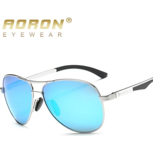 Aoron Brand Designer Fashion Unisex Sun Glasses Polarized Coating Mirror Sunglasses Round Male Eyewear For Men/women