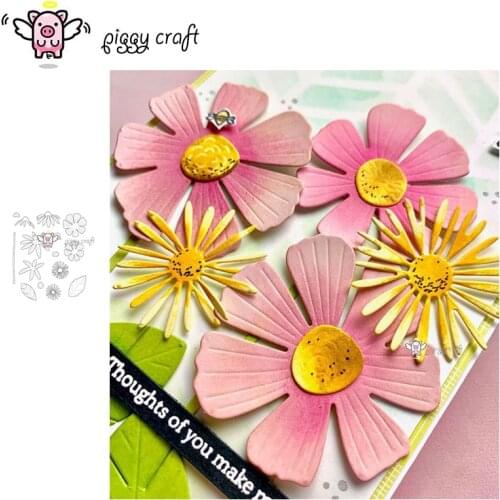 Piggy Craft metal cutting dies cut die mold New Three flower series Scrapbook paper craft knife mould blade punch stencils dies