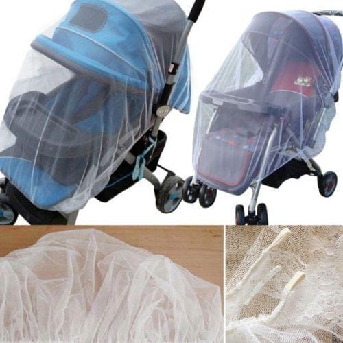 1Pcs White Newborn Infant Baby Stroller Pushchair Cart Mosquito Insect Net Safe Mesh Buggy Light Netting