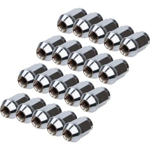 20PCS Lug Nuts Bulge Acorn 12x1.5 Chrome Wheel Nut fits Ford Fusion Focus Escape